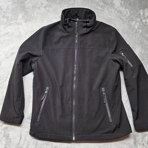 Calvin‎ Klein Bomber Jacket Mens M Black Classic Full Zip Outdoor Skiing Comfort